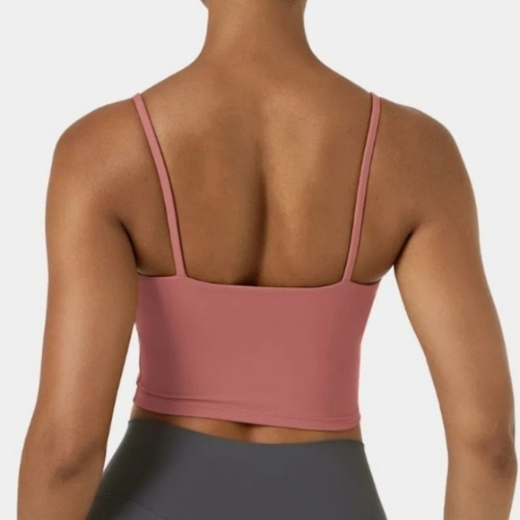 Halara Basic Padded Workout Cropped Tank Top Dusty Rose S - Picture 2 of 9